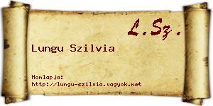 Lungu Szilvia névjegykártya